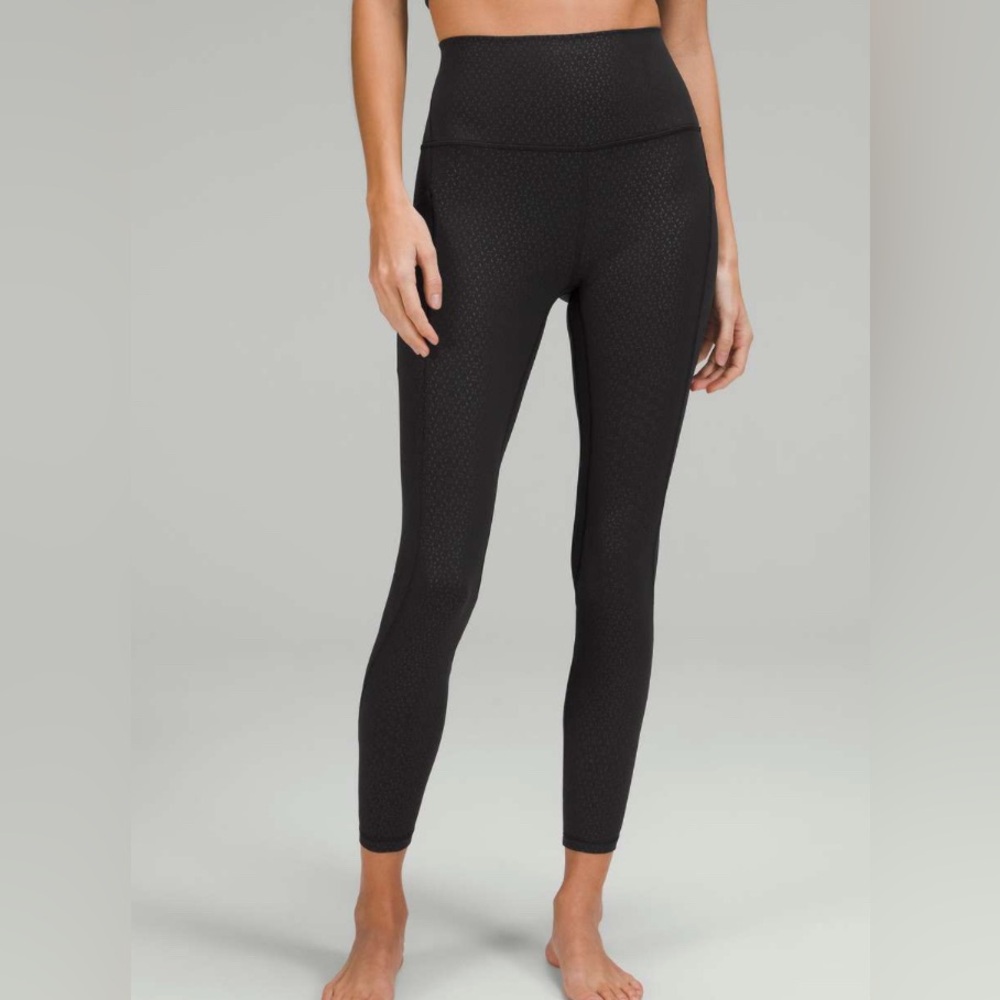 Lululemon Align High-Rise Pant with Pockets Gradiate Geo Emboss Black - Picture 3 of 10